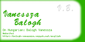 vanessza balogh business card